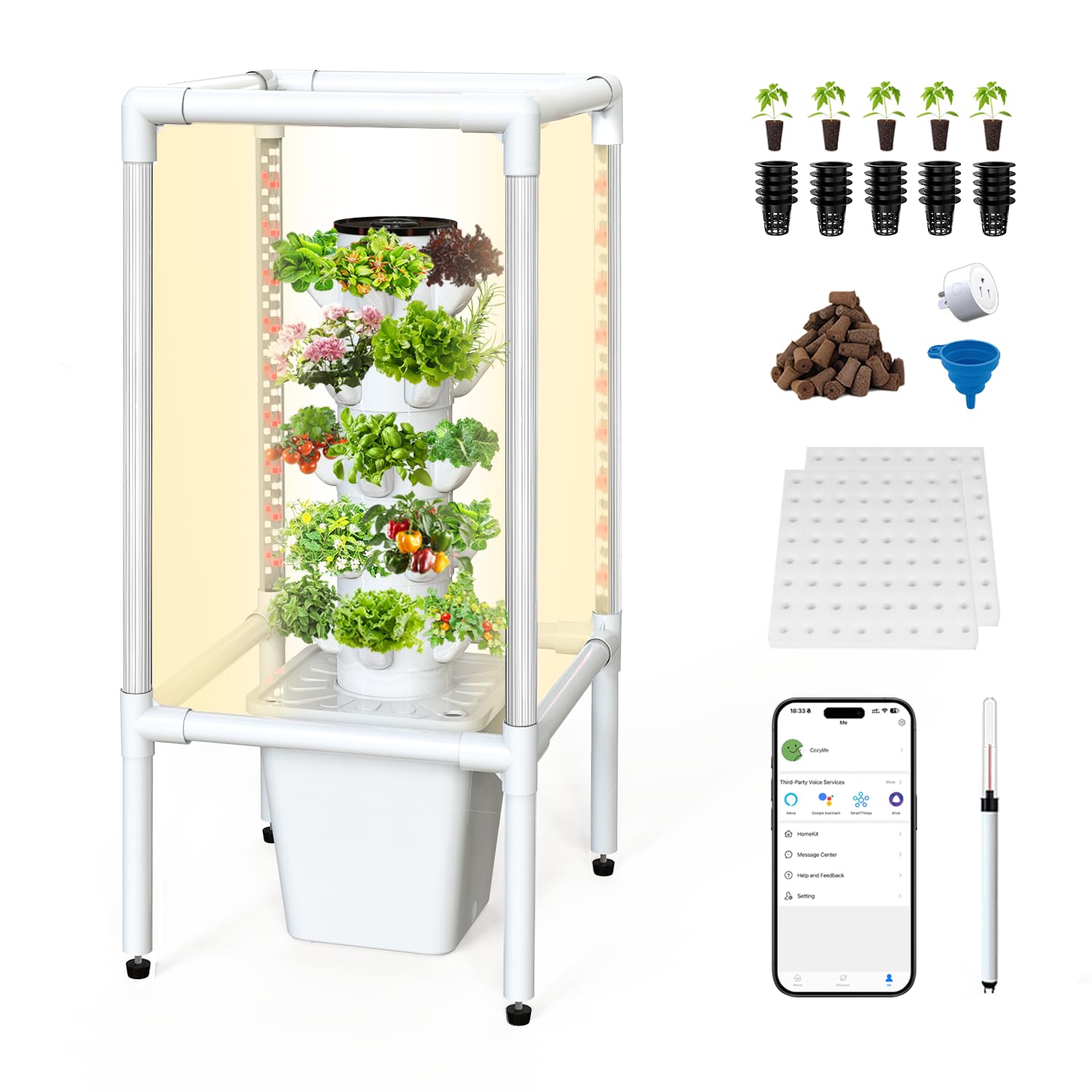Amazon.com : SJZX Hydroponics Growing System, Hydroponic Tower